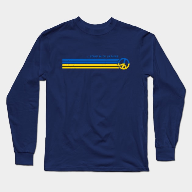 I Stand with Ukraine Long Sleeve T-Shirt by Jitterfly